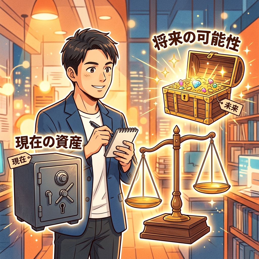 時価総額と資産価値の違いを解説するアイキャッチ画像