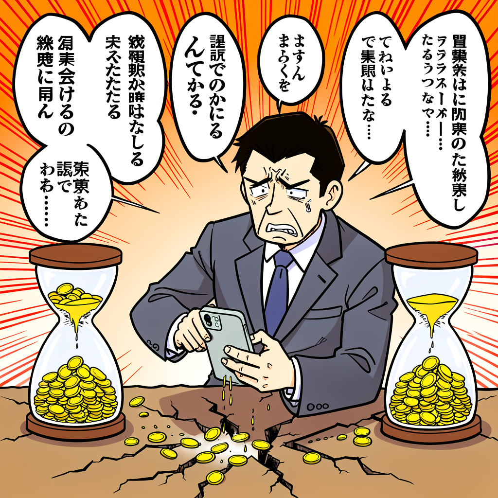 見えないコストが積み重なるイメージ
