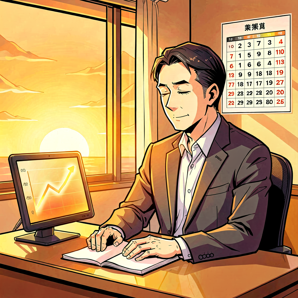 積立を淡々と続ける投資家のイメージ